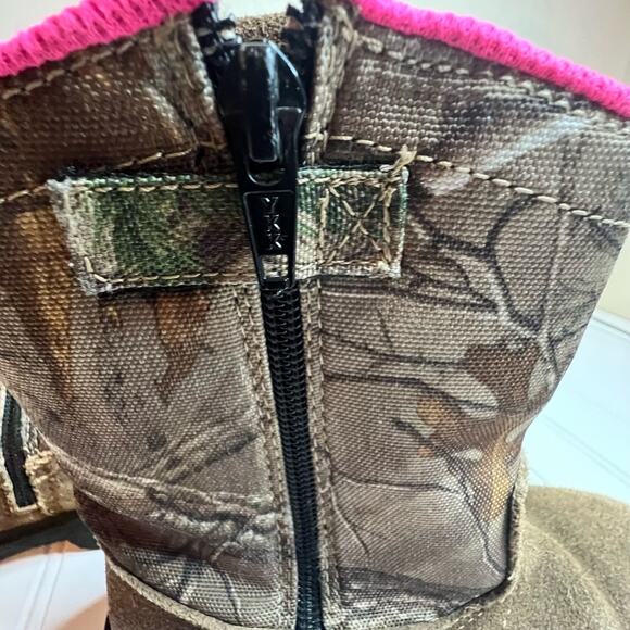 Game Winner Leather Outdoor Woodland Girl's Side Zippered Boots Shoes Size 13B - Picture 8 of 14